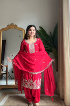 Trendy Embroidered Suit for Women