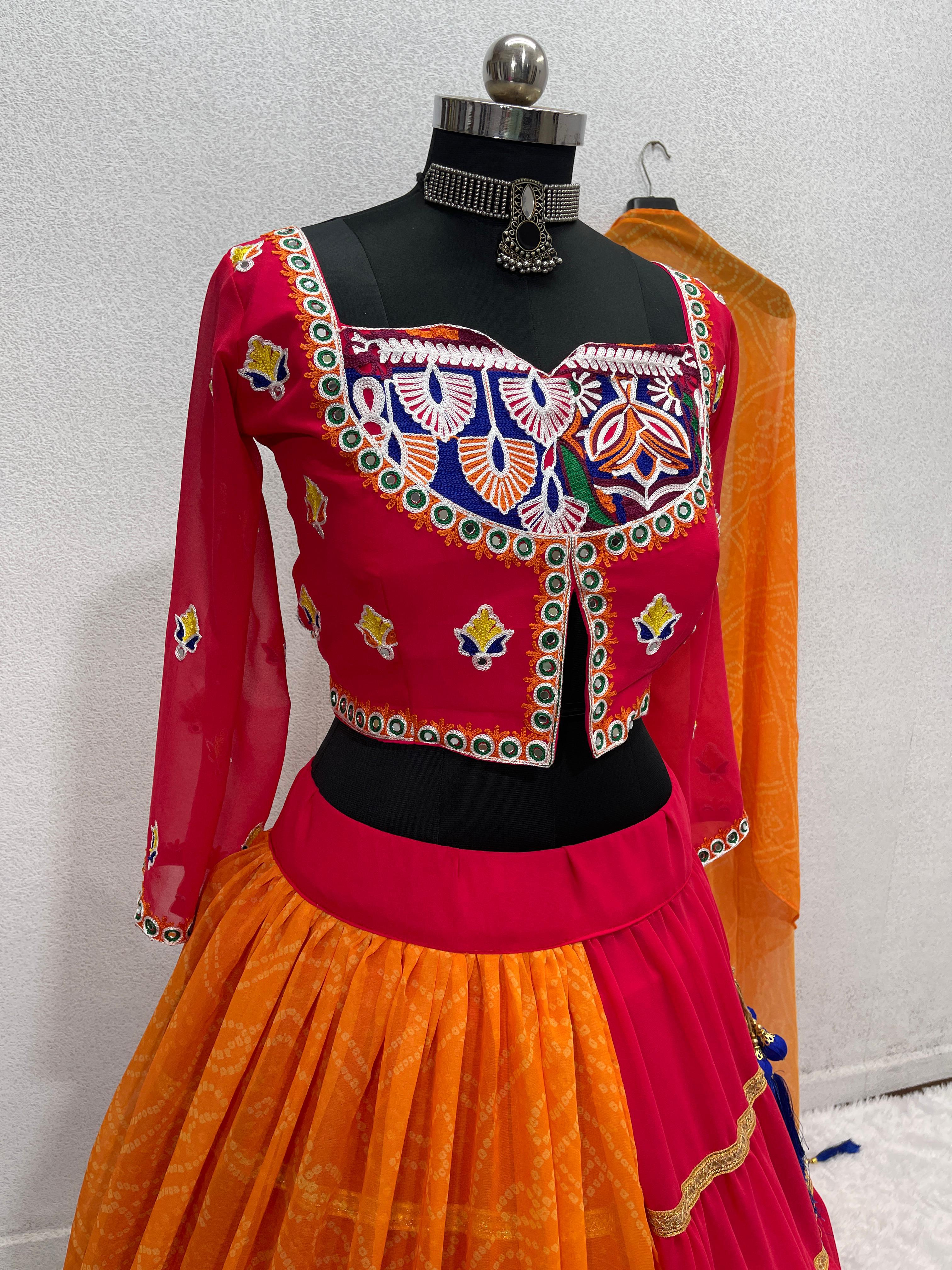 New Designer Real Mirror Work Lehenga Choli With Dupatta