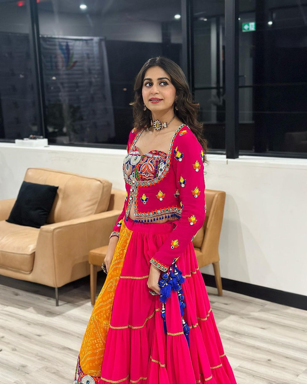 New Designer Real Mirror Work Lehenga Choli With Dupatta