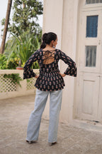 Woven Work Cotton Kurti