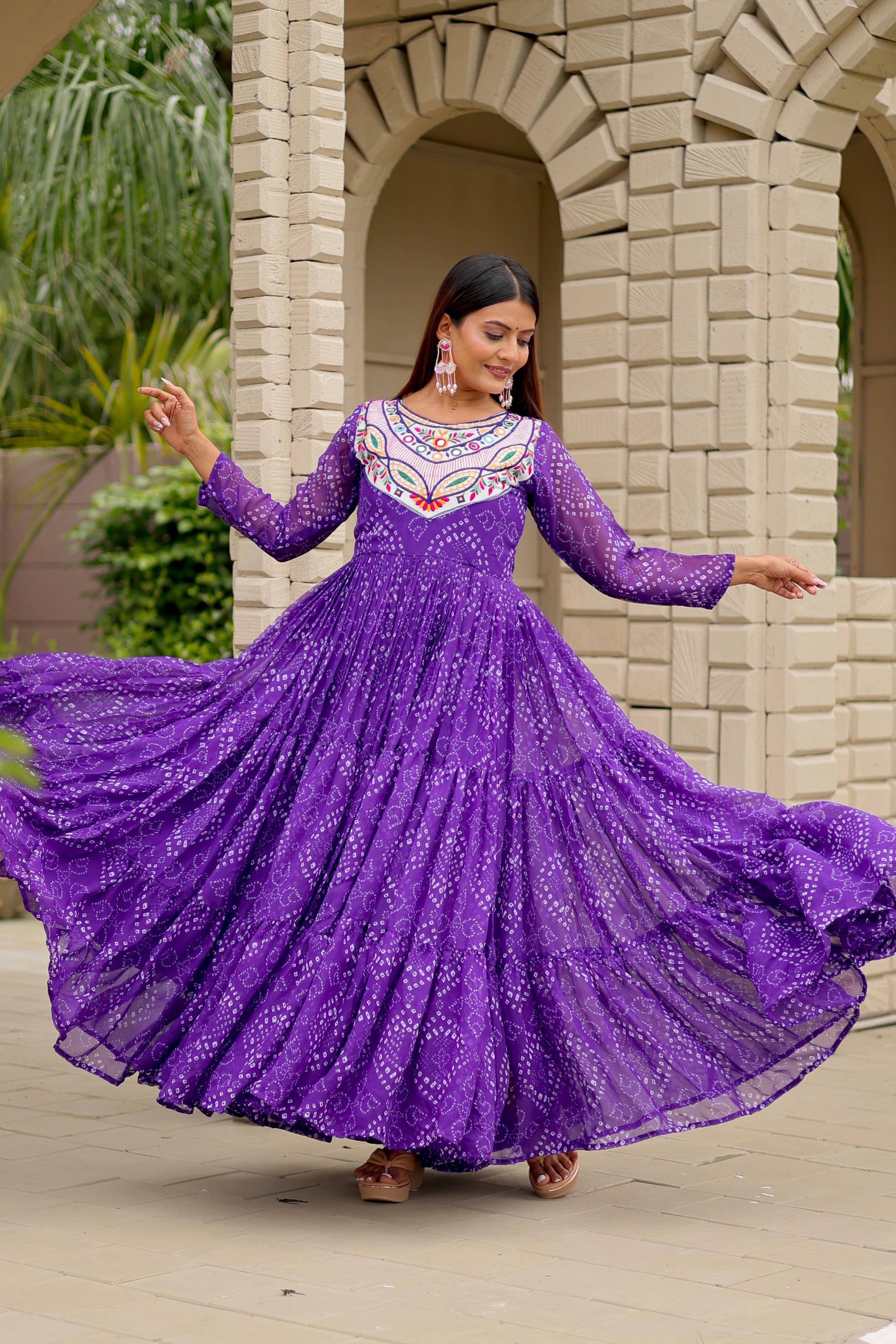 Georgette Navratri Special Gown