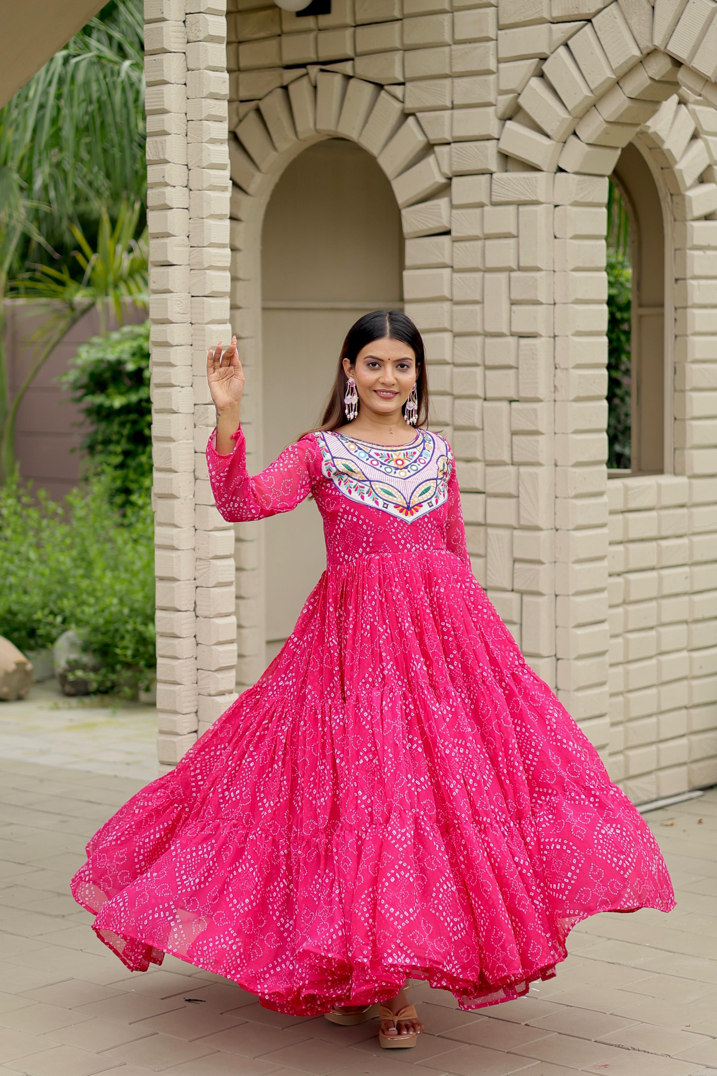 Georgette Navratri Special Gown