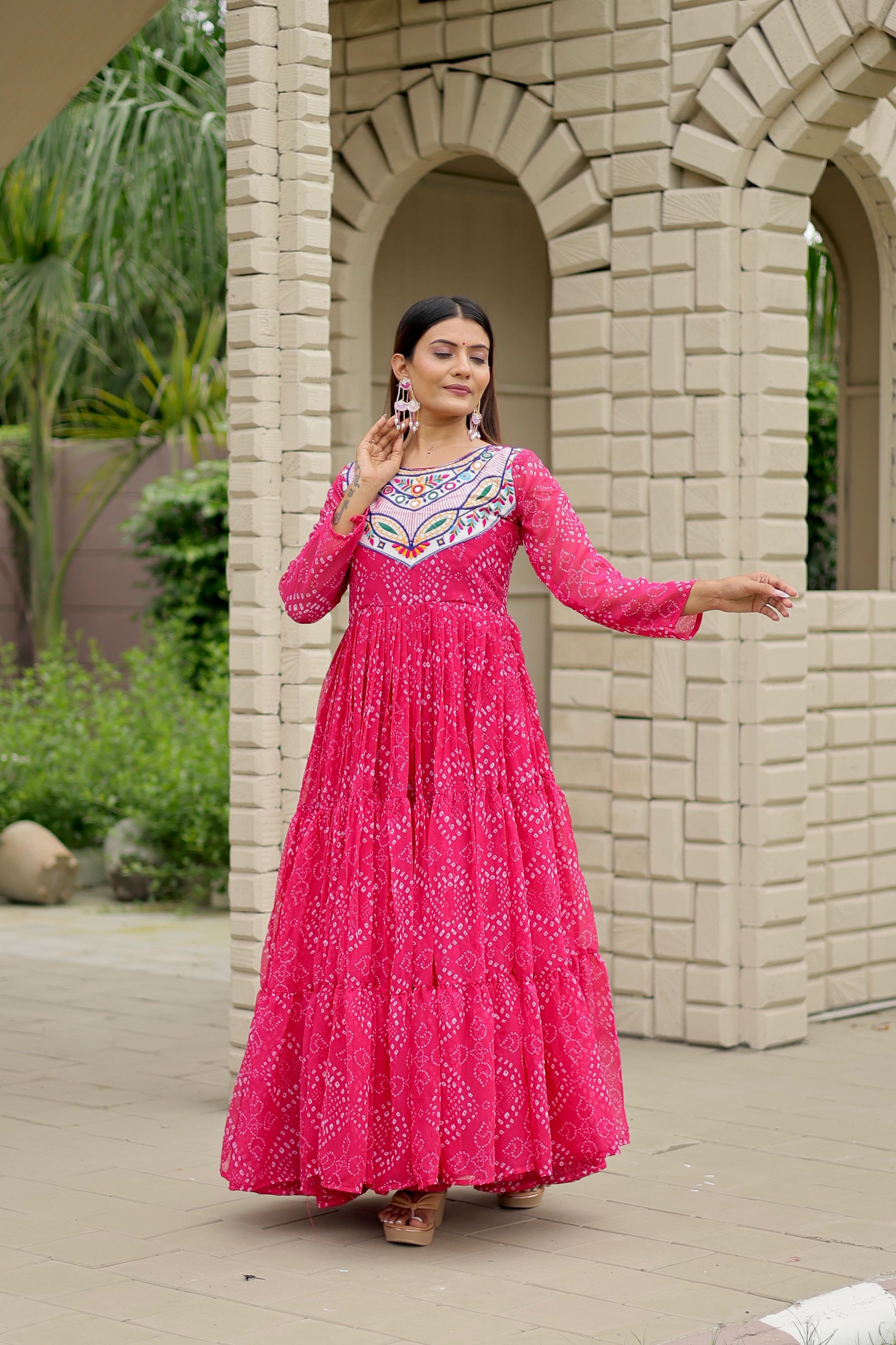 Georgette Navratri Special Gown