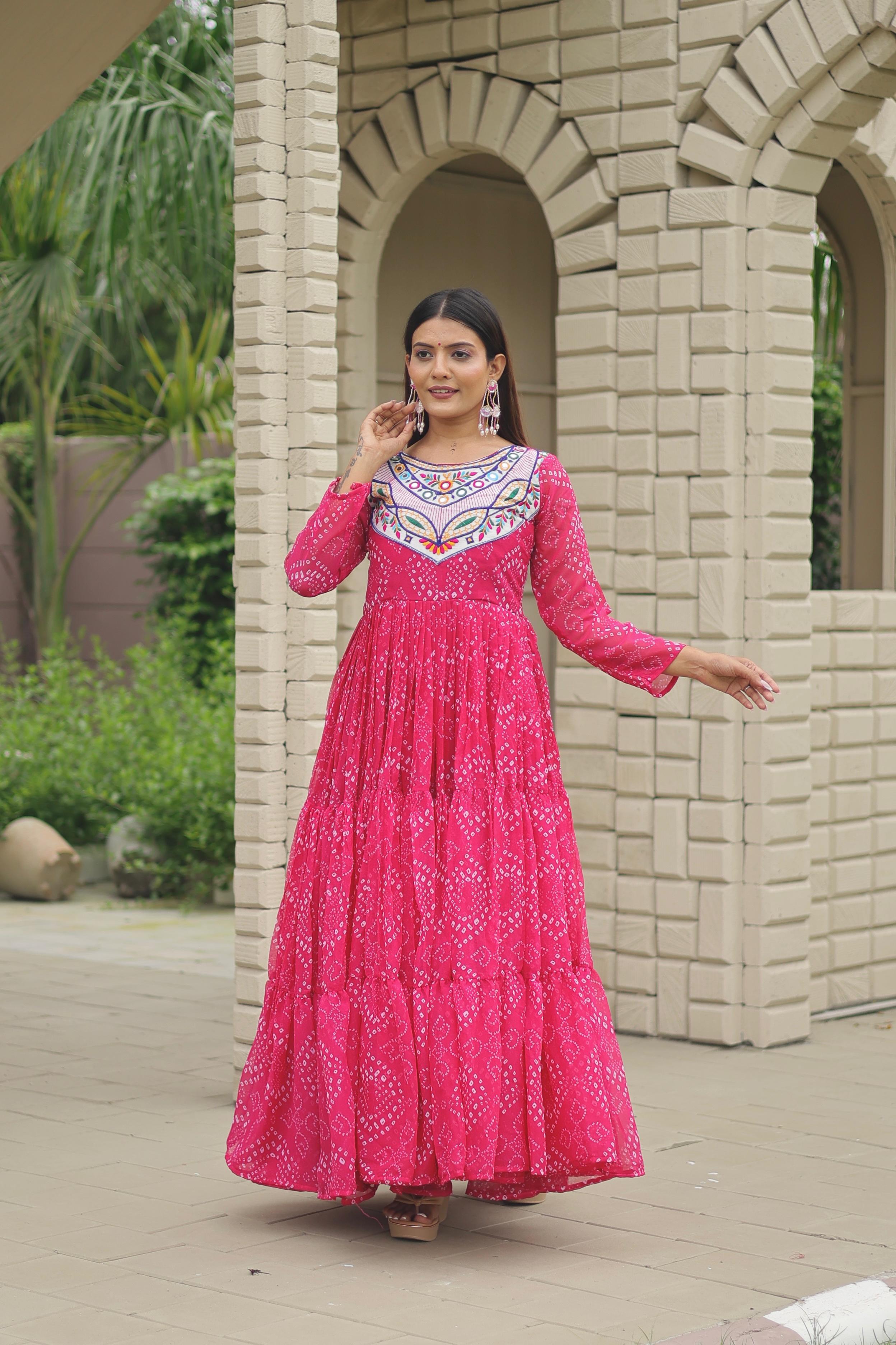 Georgette Navratri Special Gown