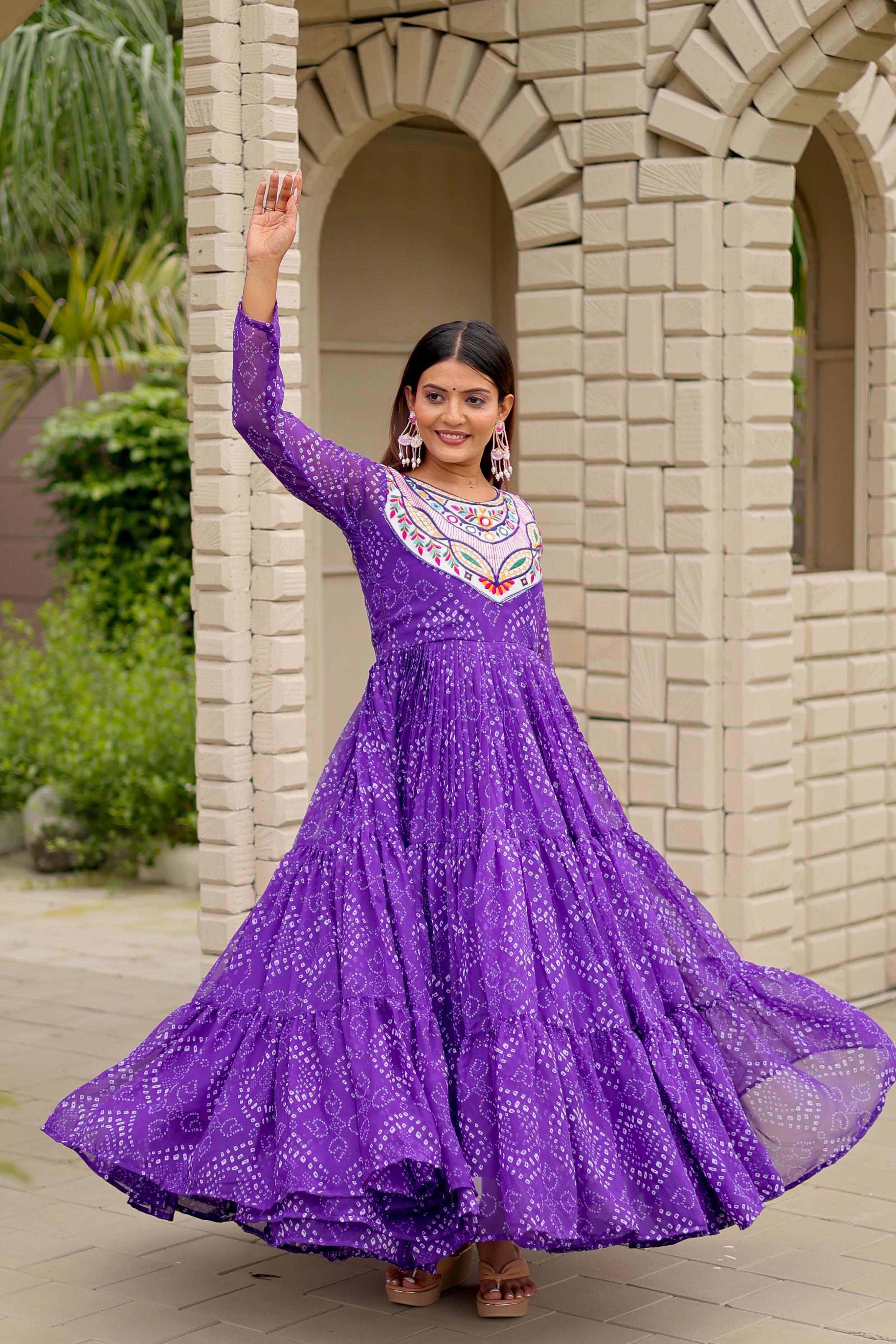 Georgette Navratri Special Gown