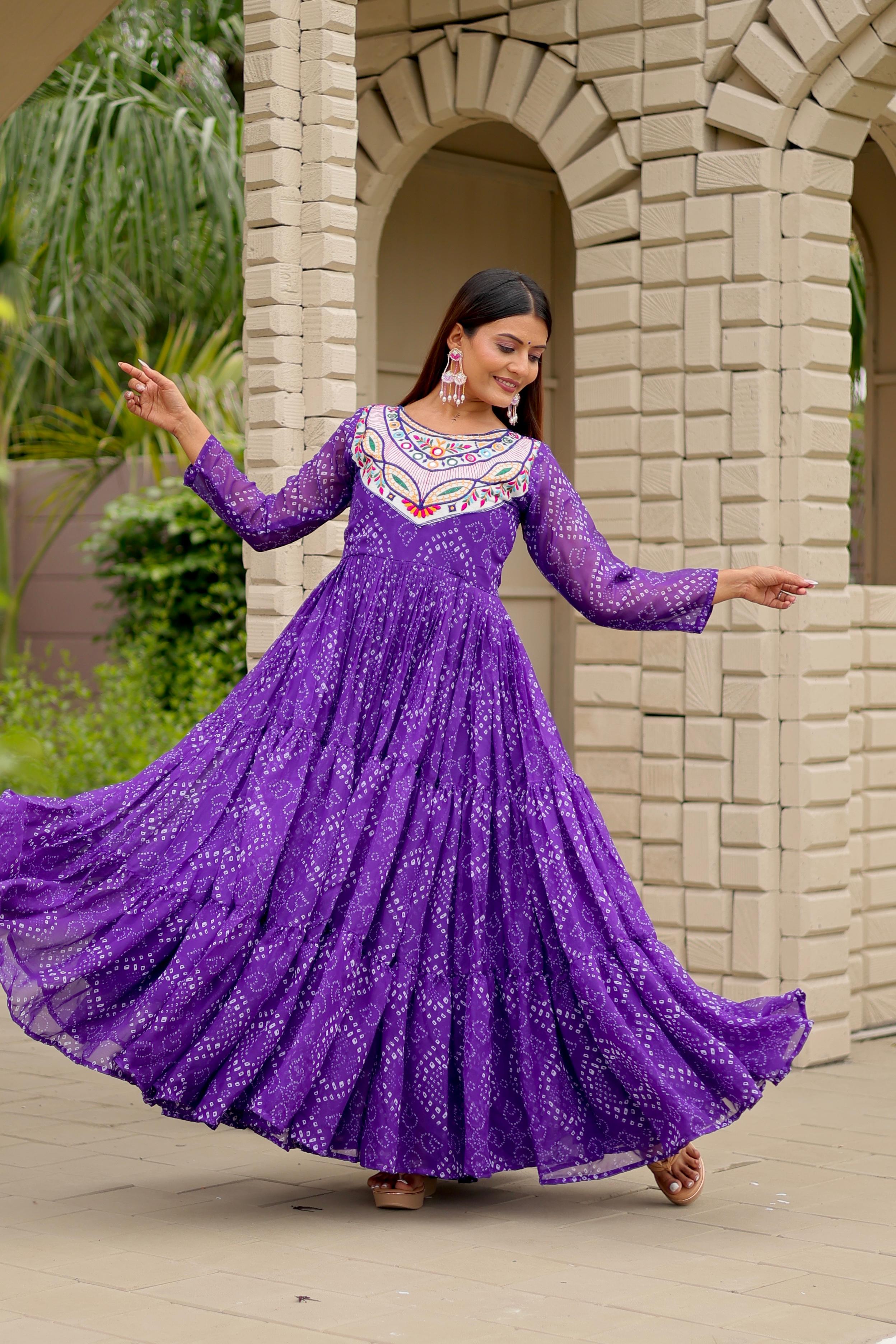 Georgette Navratri Special Gown