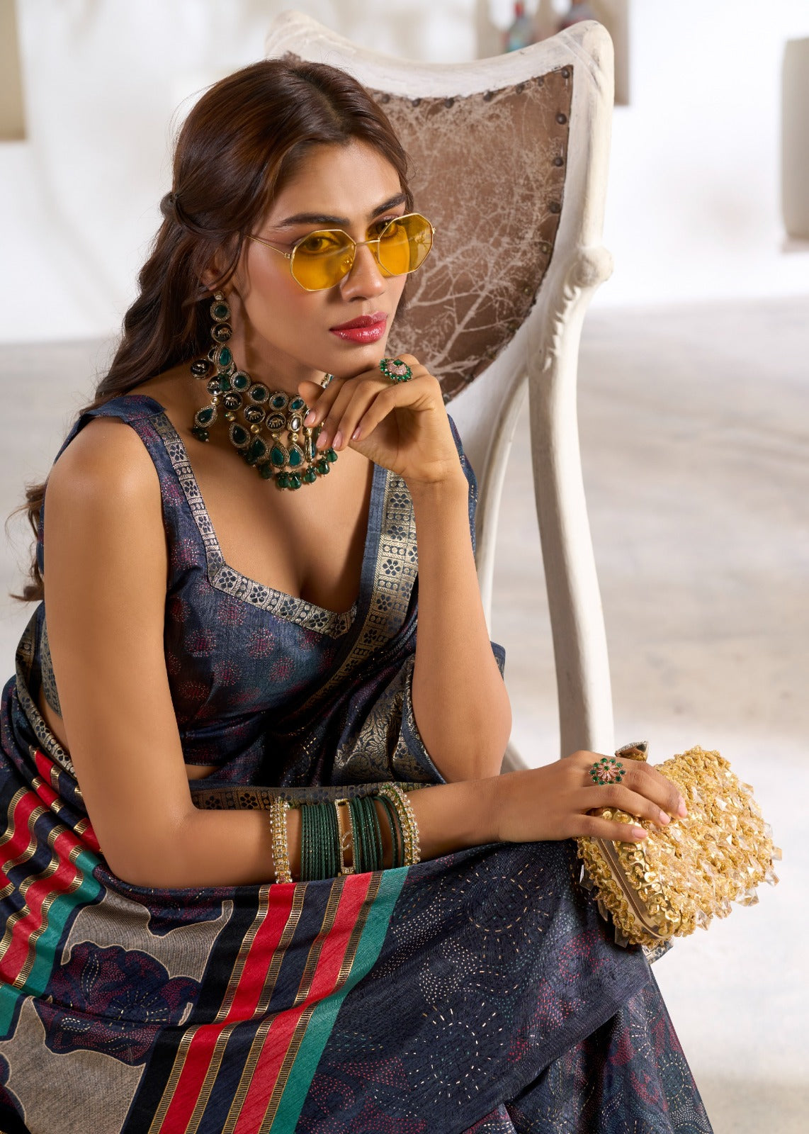 Zari Woven Saree In Art Silk