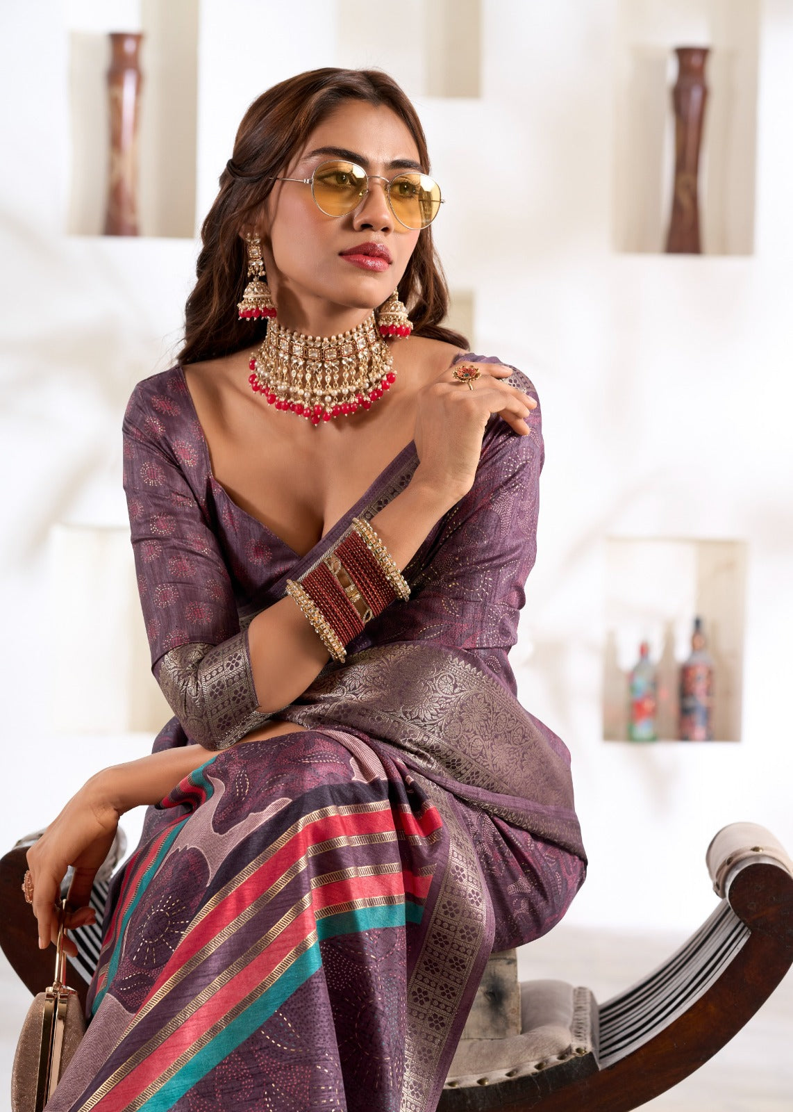 Zari Woven Saree In Art Silk