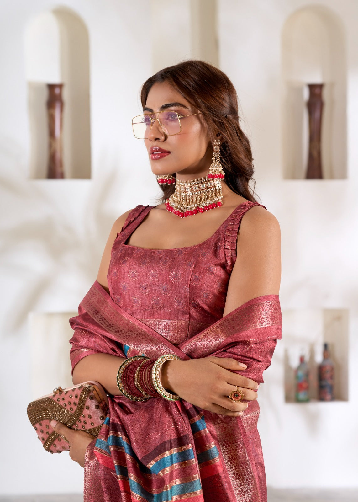 Zari Woven Saree In Art Silk