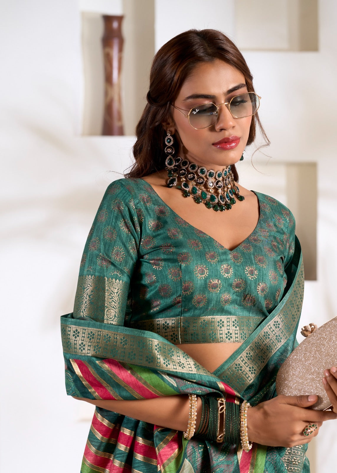 Zari Woven Saree In Art Silk