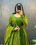 Beautiful Zipsy Silk Embroidery & Sequence Work Gown