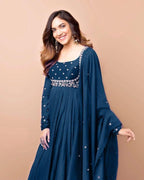 Classic Desinger Georgette Floor Touch Desinger Gown