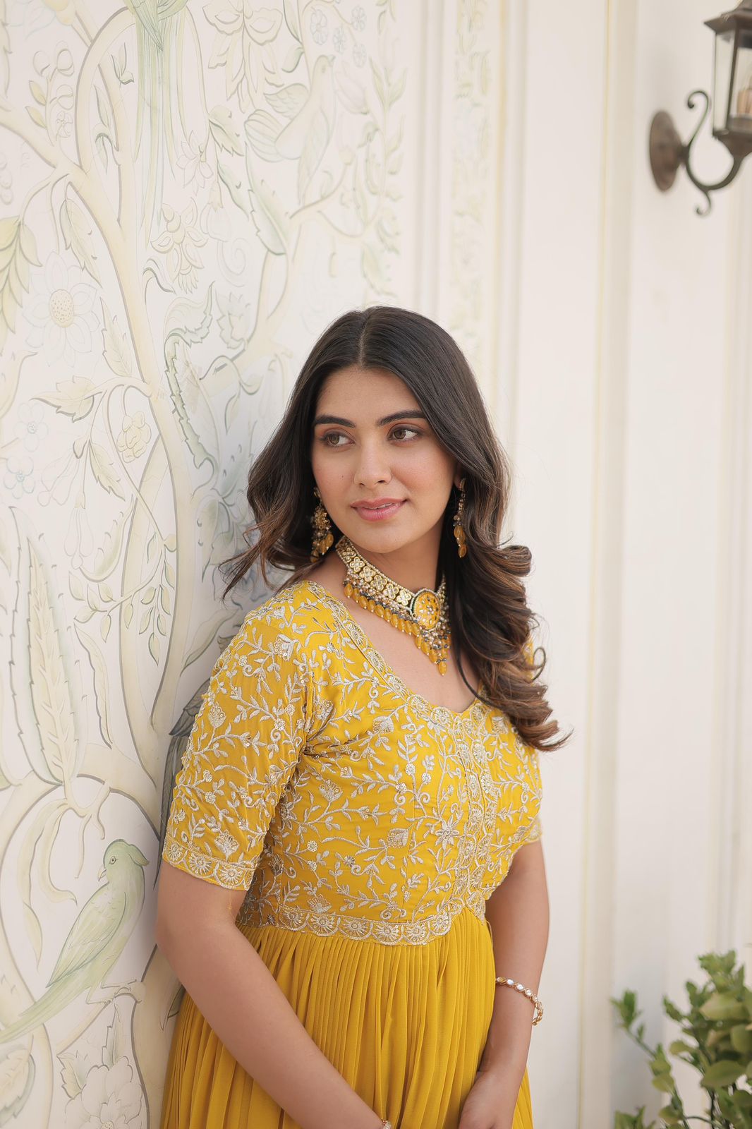 Zari Sequence Work Gown