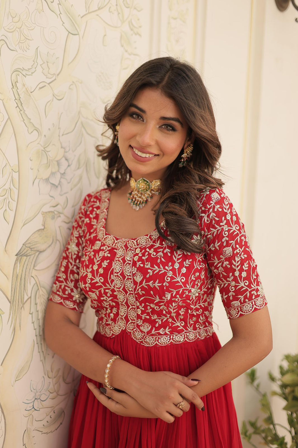 Zari Sequence Work Gown