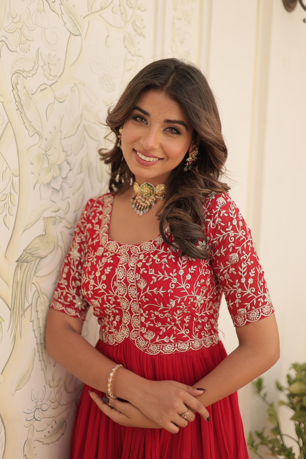 Zari Sequence Work Gown