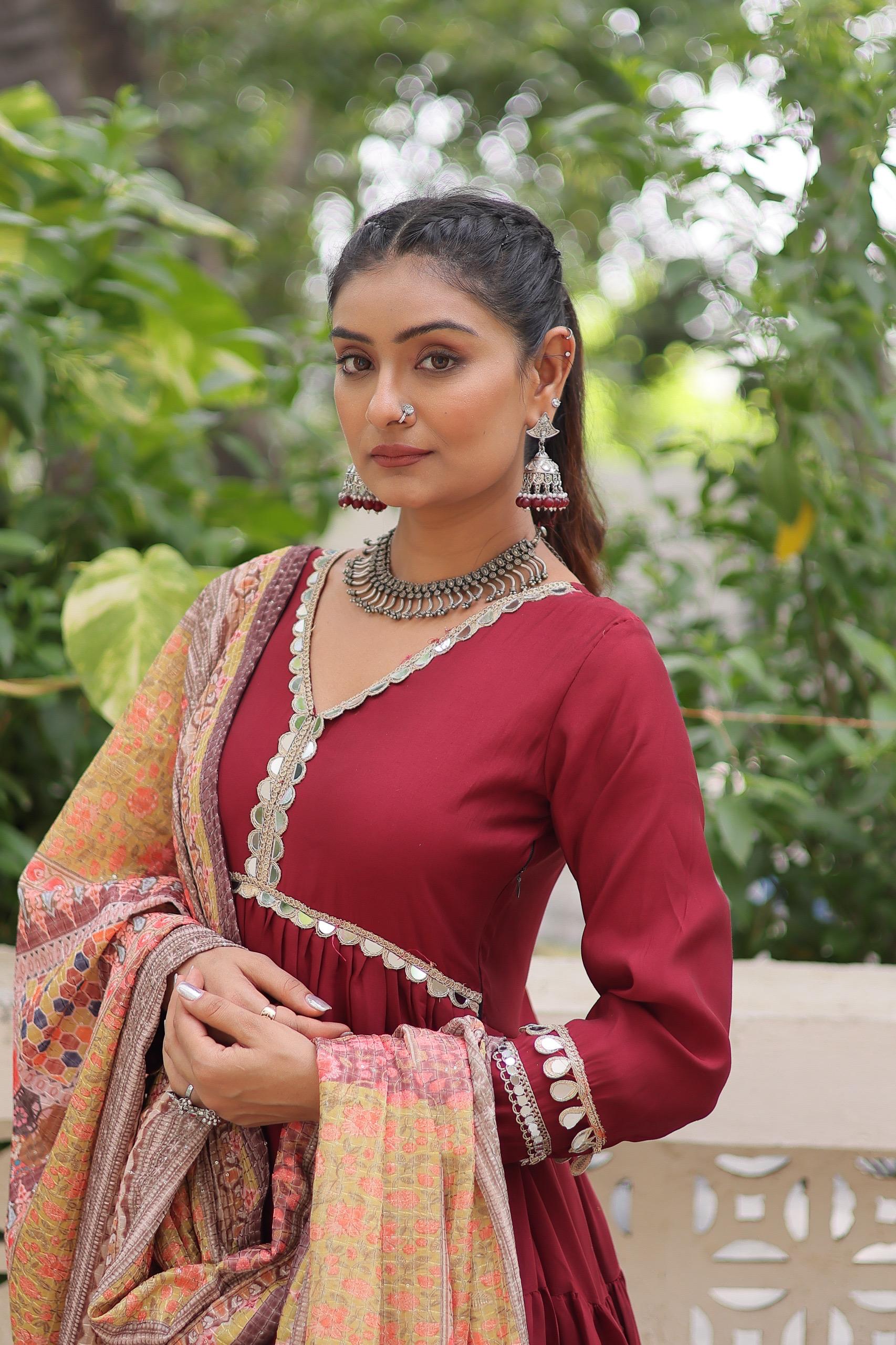 Embroidered Roman New Latest Designer Trendy Gown