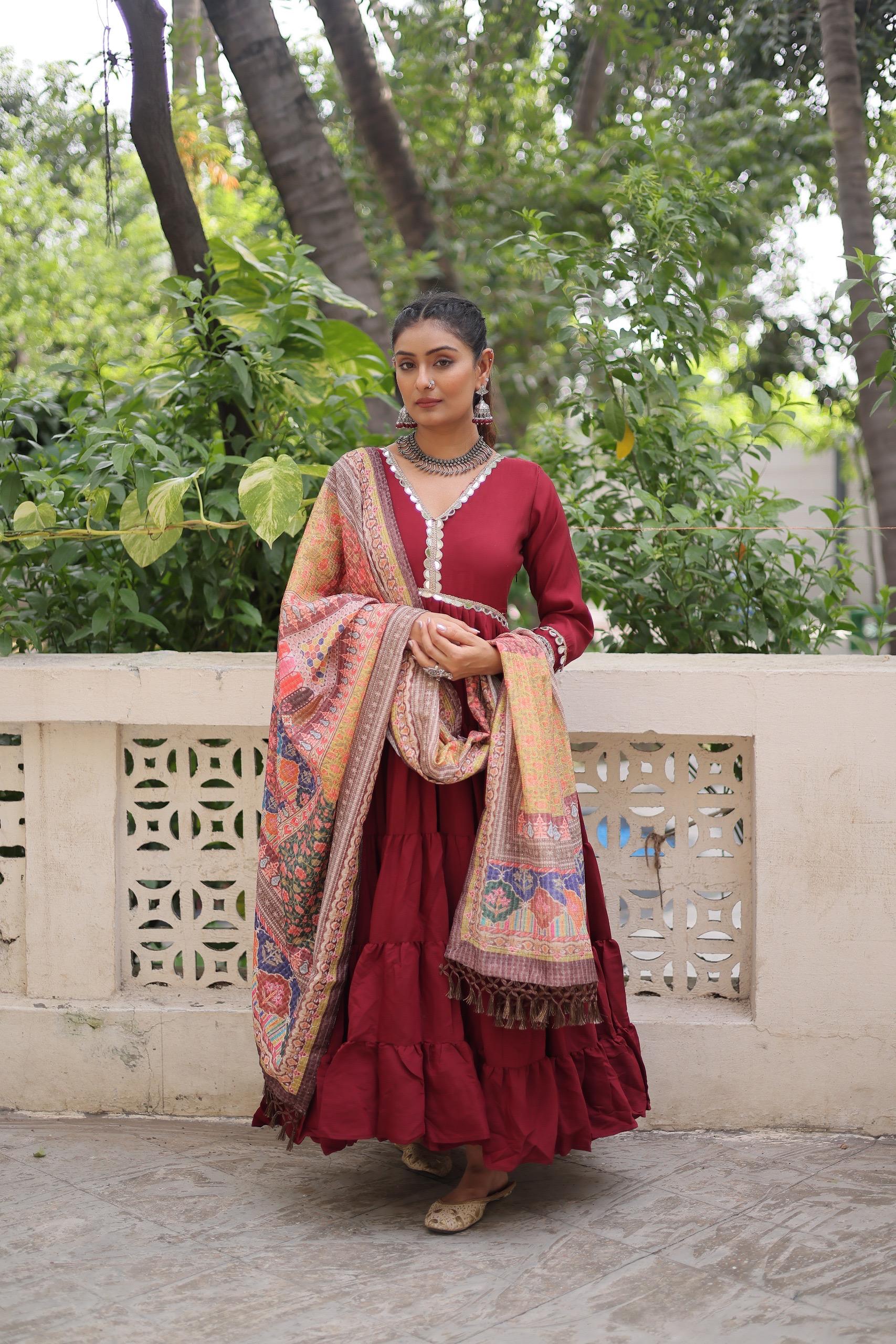 Embroidered Roman New Latest Designer Trendy Gown