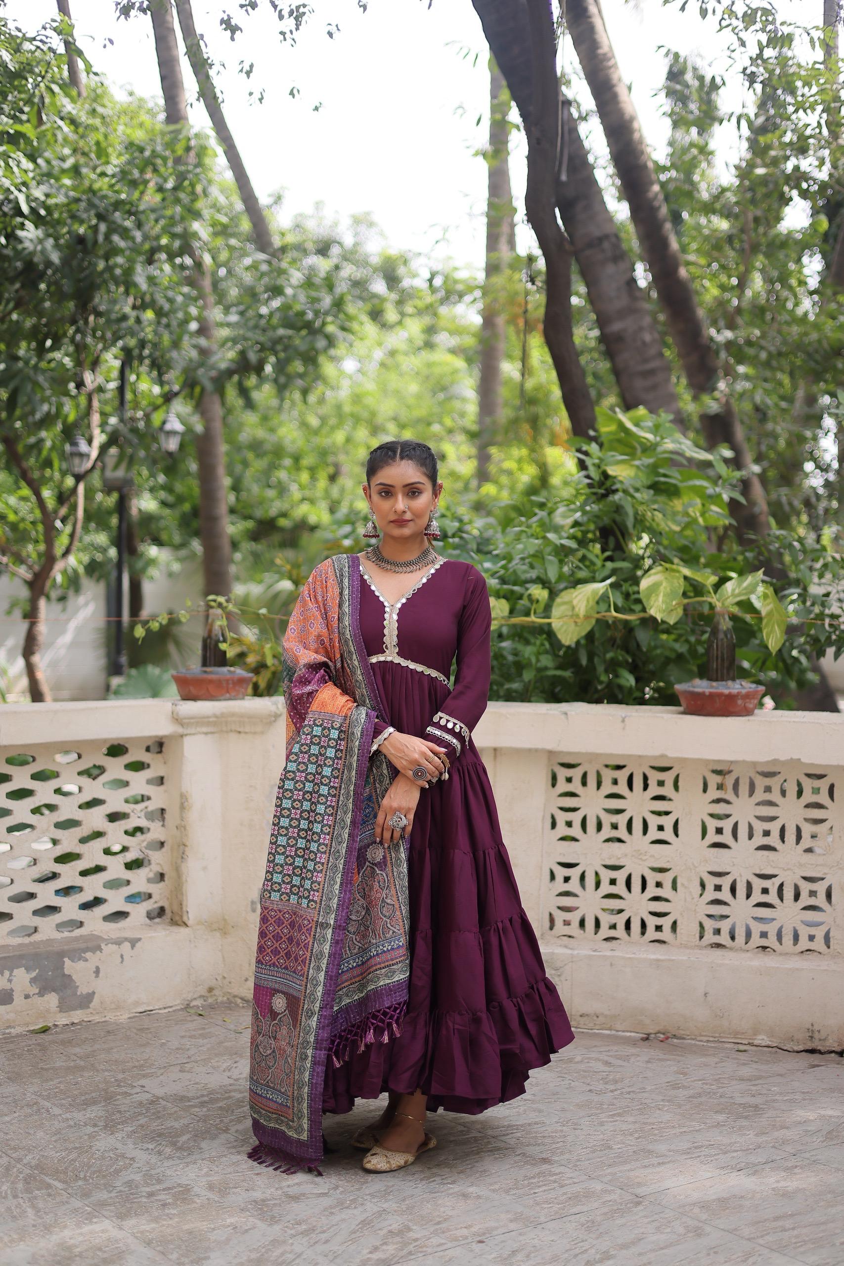 Embroidered Roman New Latest Designer Trendy Gown