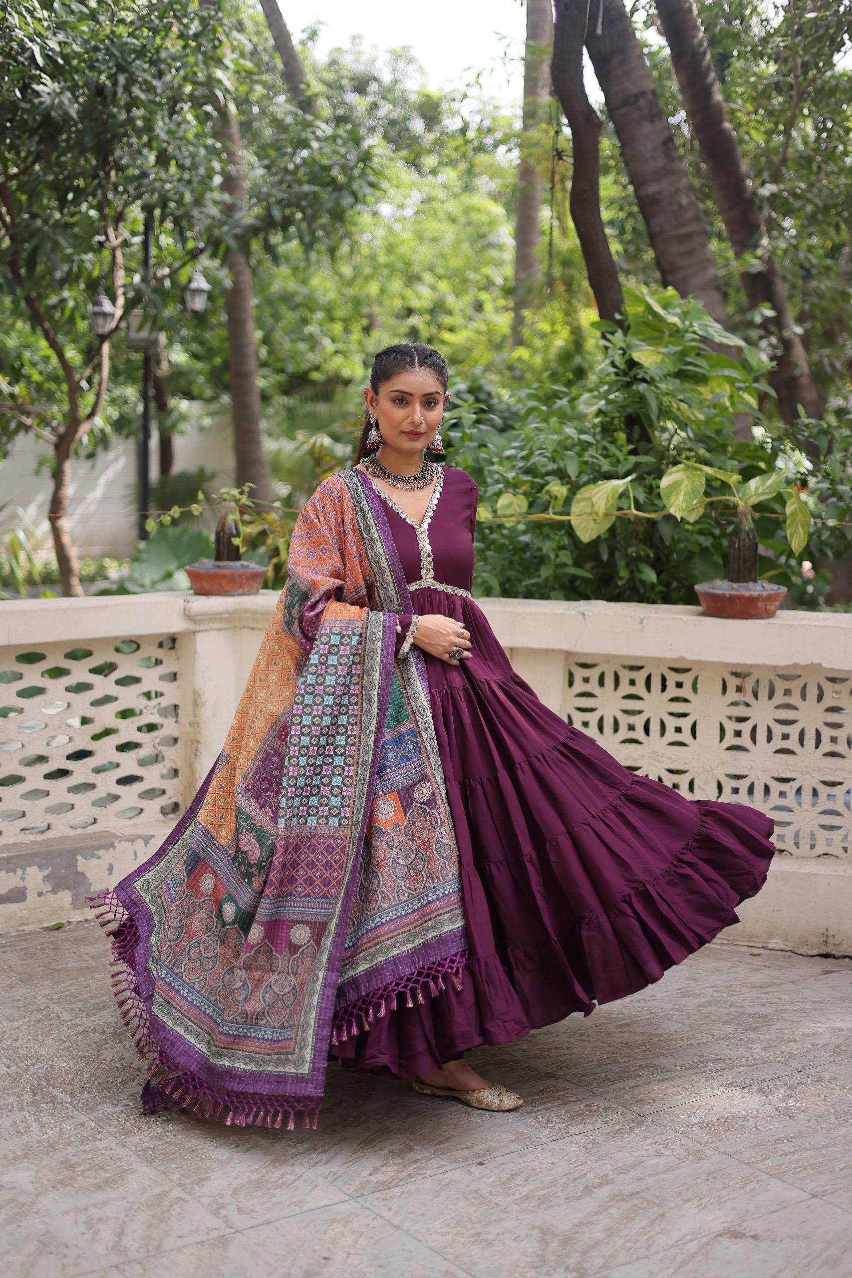 Embroidered Roman New Latest Designer Trendy Gown