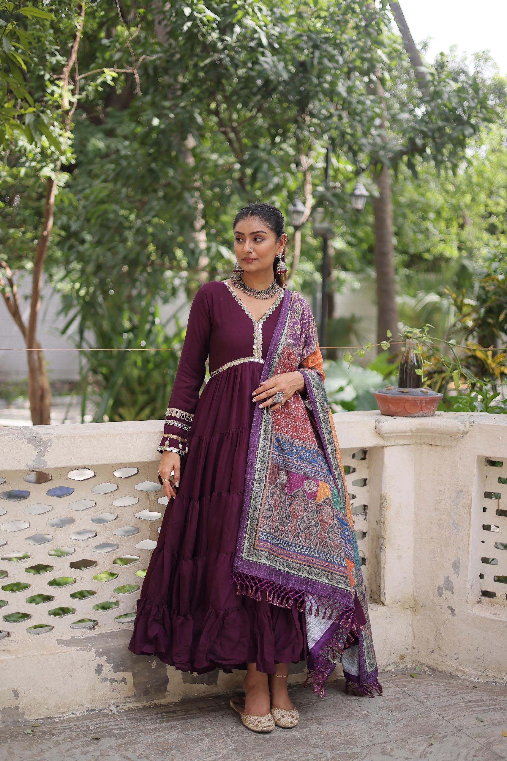 Embroidered Roman New Latest Designer Trendy Gown