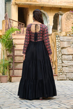 Women's Rayon Kutchi Gamthi Designer Gown