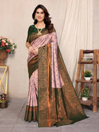 Kanjeevaram Banarasi Silk Jacquard Saree With Unstiched Blouse