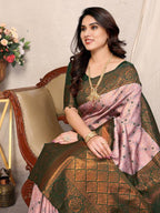 Kanjeevaram Banarasi Silk Jacquard Saree With Unstiched Blouse