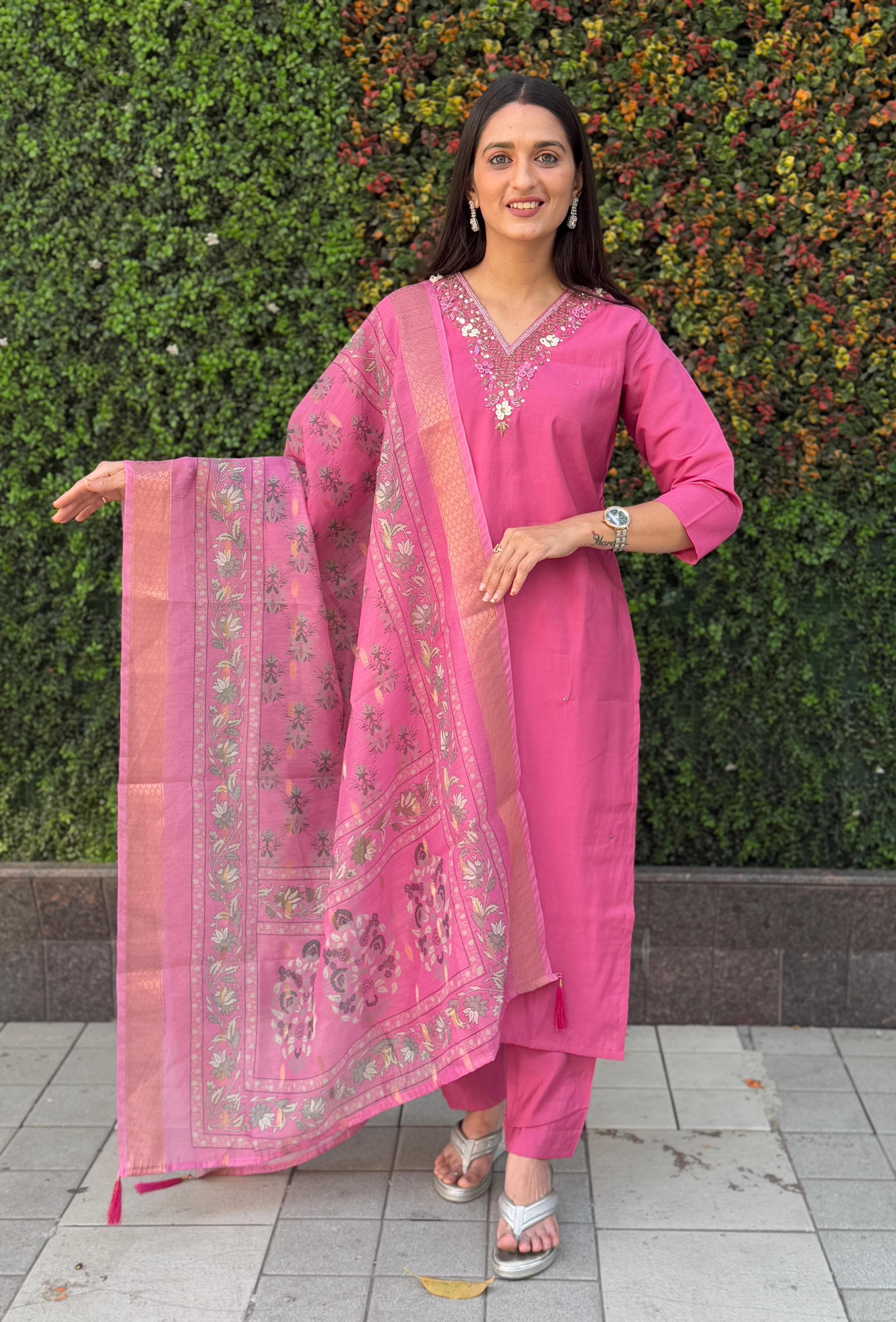 New Designers Kurti Pent Dupatta Set