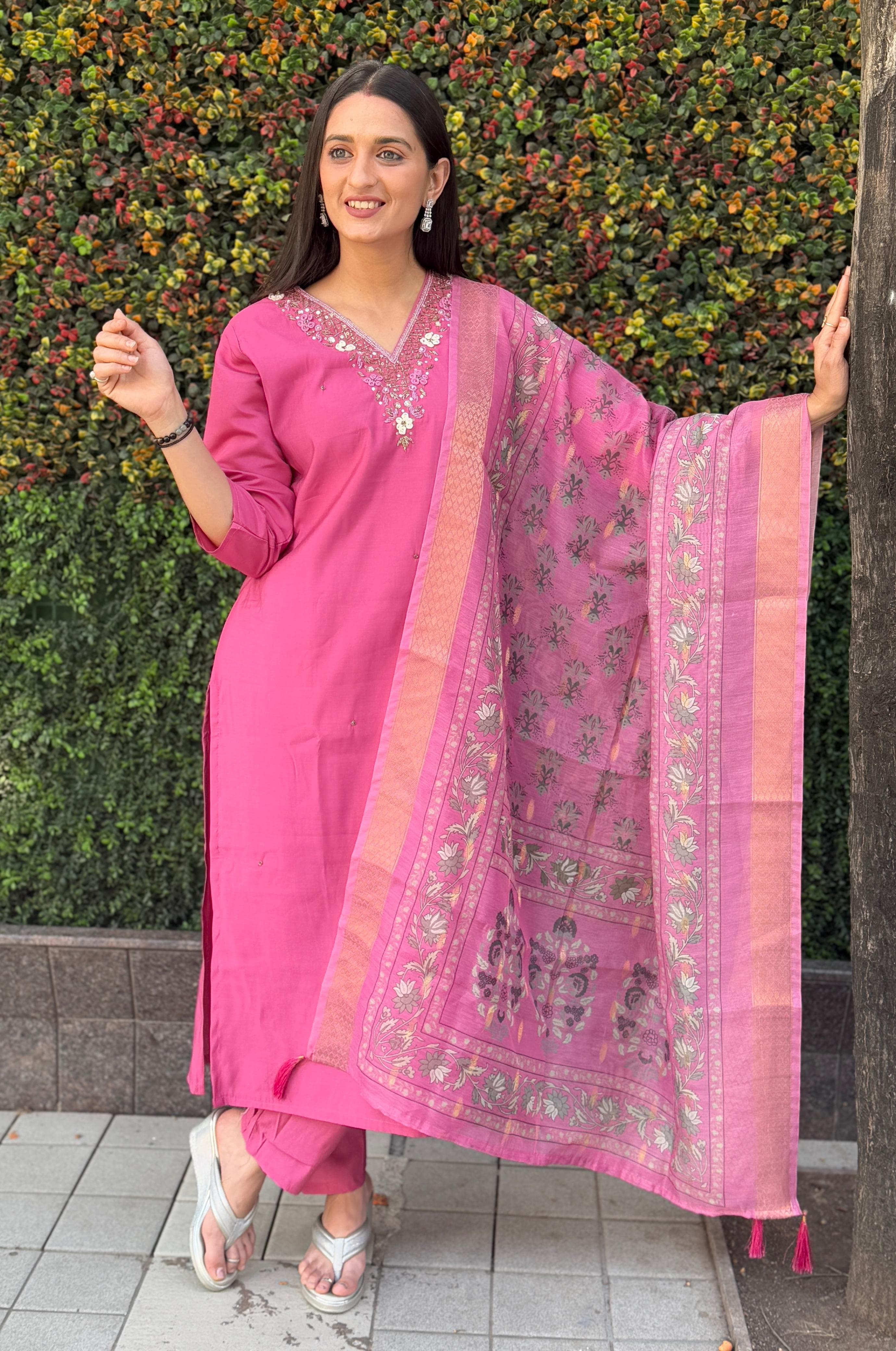 New Designers Kurti Pent Dupatta Set