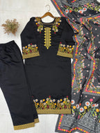 Black Kurti Set For Women's and Girls