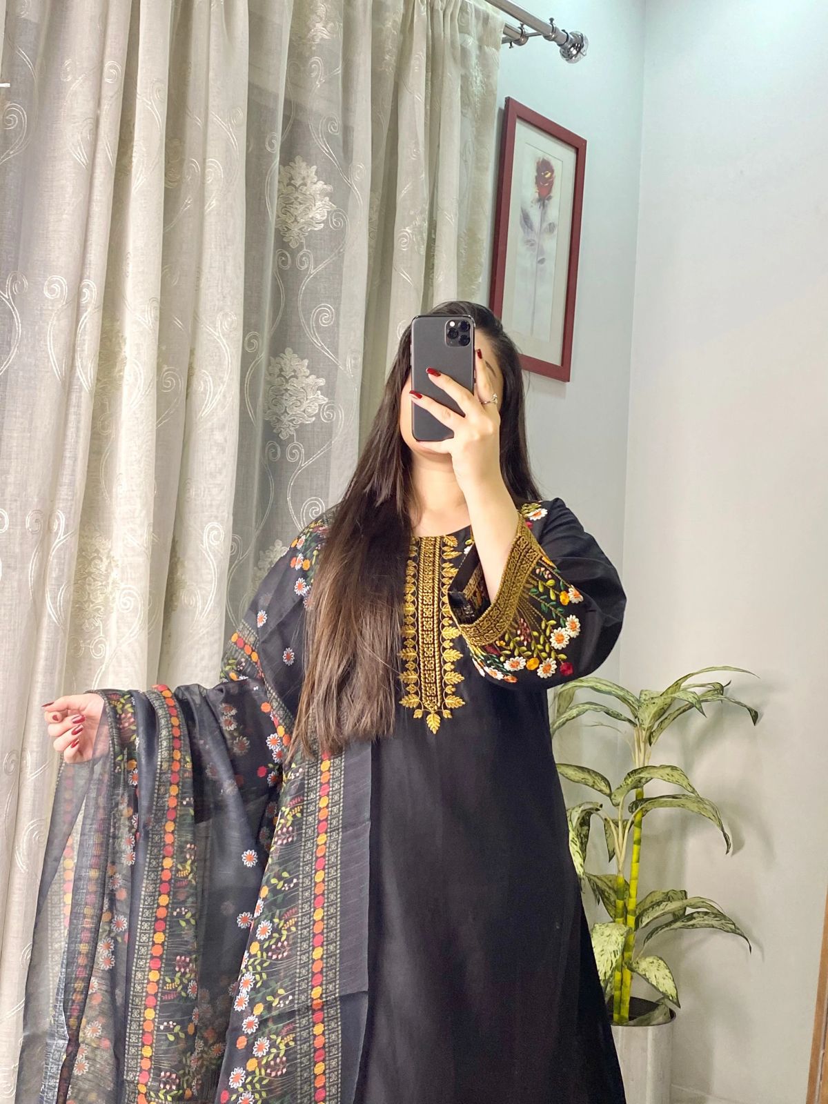 Black Kurti Set For Women's and Girls