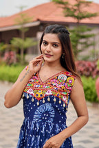 Georgette Floral Printed Navratri Wear Gown