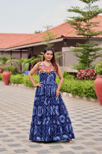 Georgette Floral Printed Navratri Wear Gown