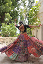 Navratri Special Multicolor Ready To Wear Lehenga