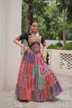 Navratri Special Multicolor Ready To Wear Lehenga