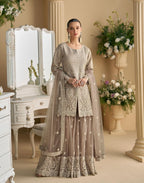Hand Embroidered Net Suit