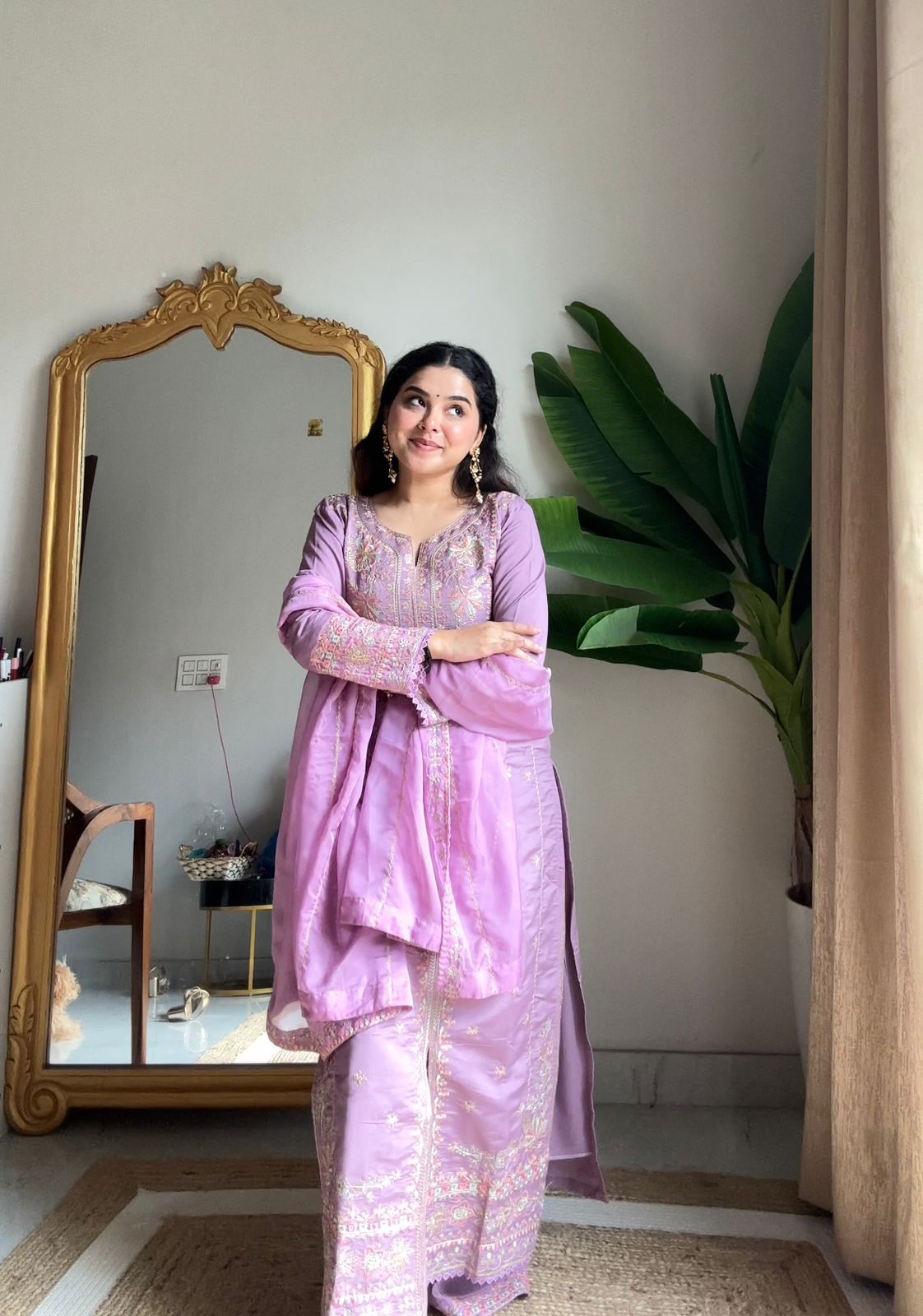 Woman's Rayon Kurti Pent With Dupatta