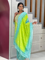 Beautiful Chinnon Printed Kurti with Pant