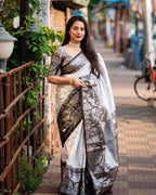 Pure Kanjivaram Silk Saree With Blouse Piece