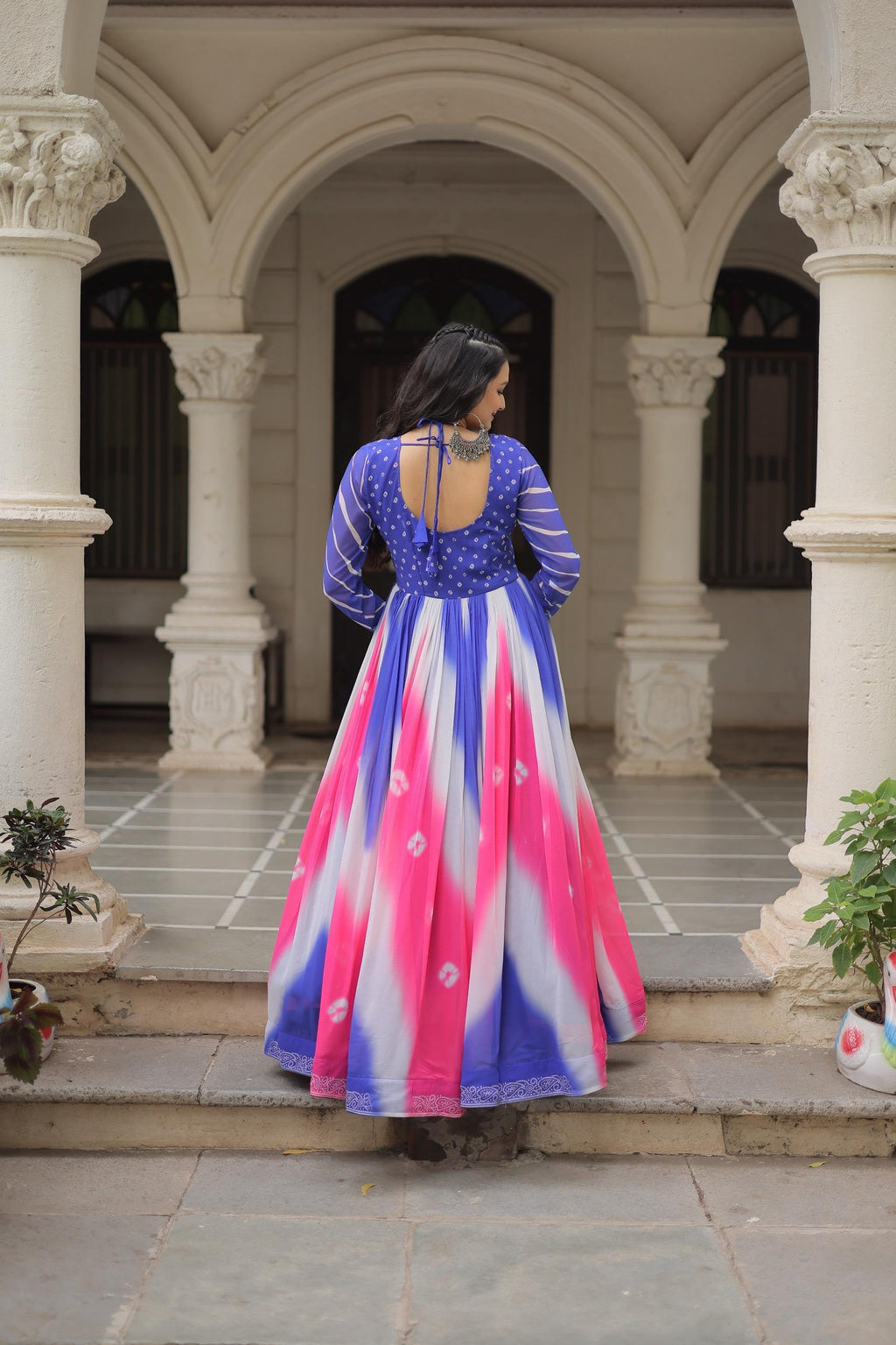 Embroidered Georgette Long Gowns