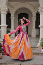 Embroidered Georgette Long Gowns