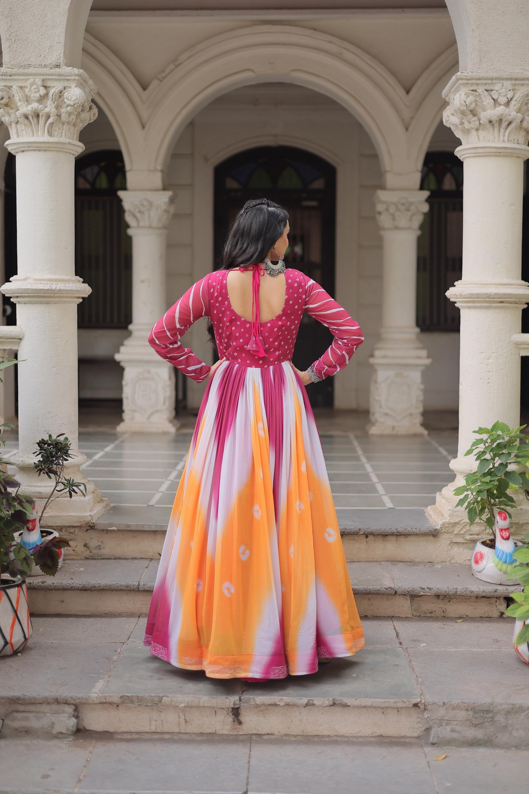 Embroidered Georgette Long Gowns