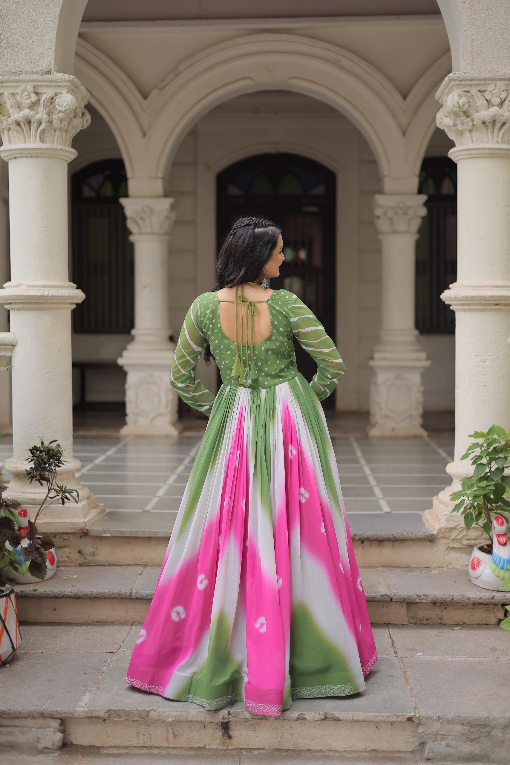 Embroidered Georgette Long Gowns