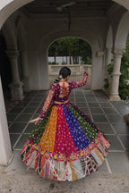 Cotton Printed Multi Colour Readymade Lehenga Choli