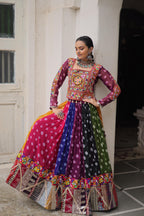 Cotton Printed Multi Colour Readymade Lehenga Choli