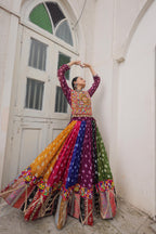 Cotton Printed Multi Colour Readymade Lehenga Choli