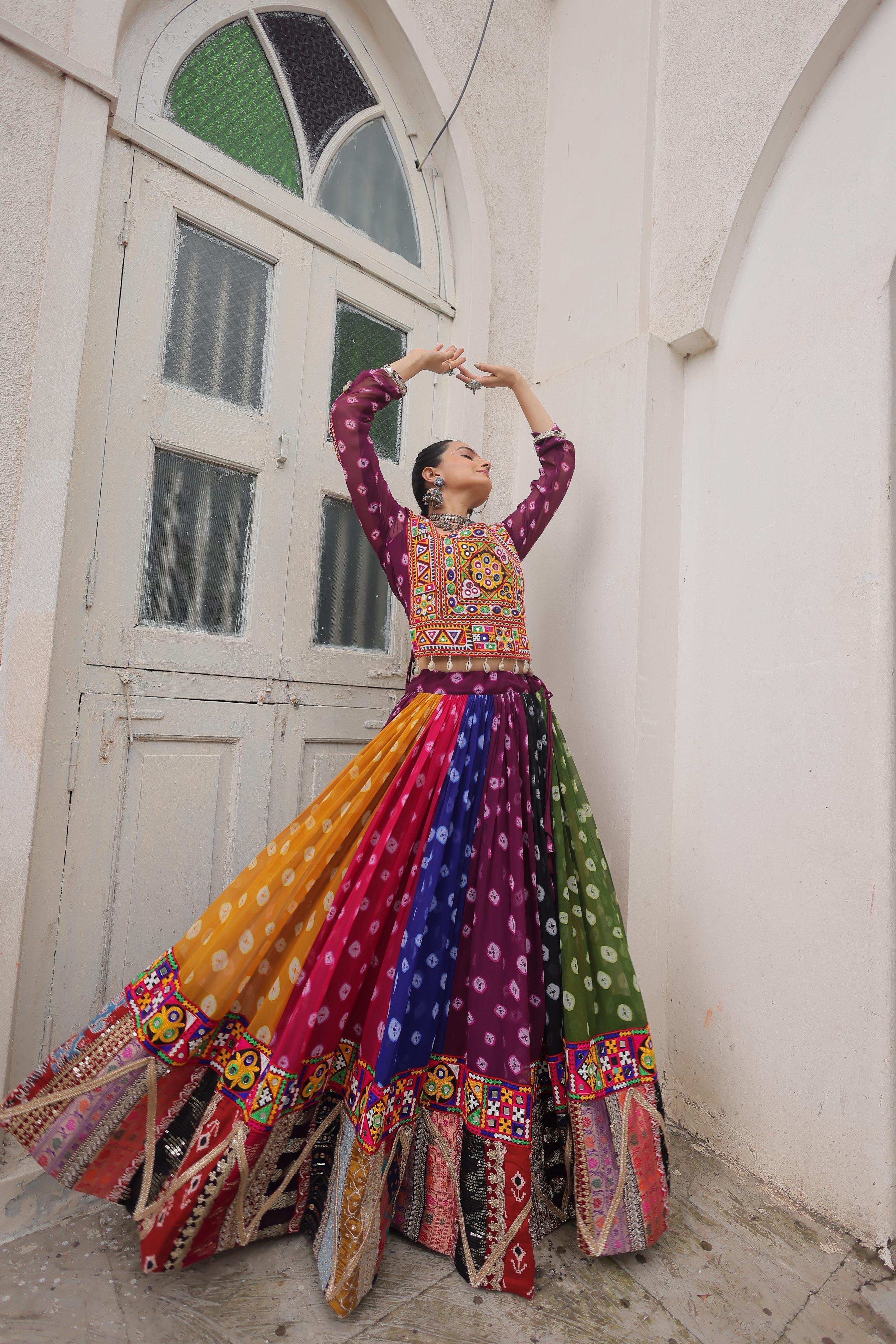 Cotton Printed Multi Colour Readymade Lehenga Choli