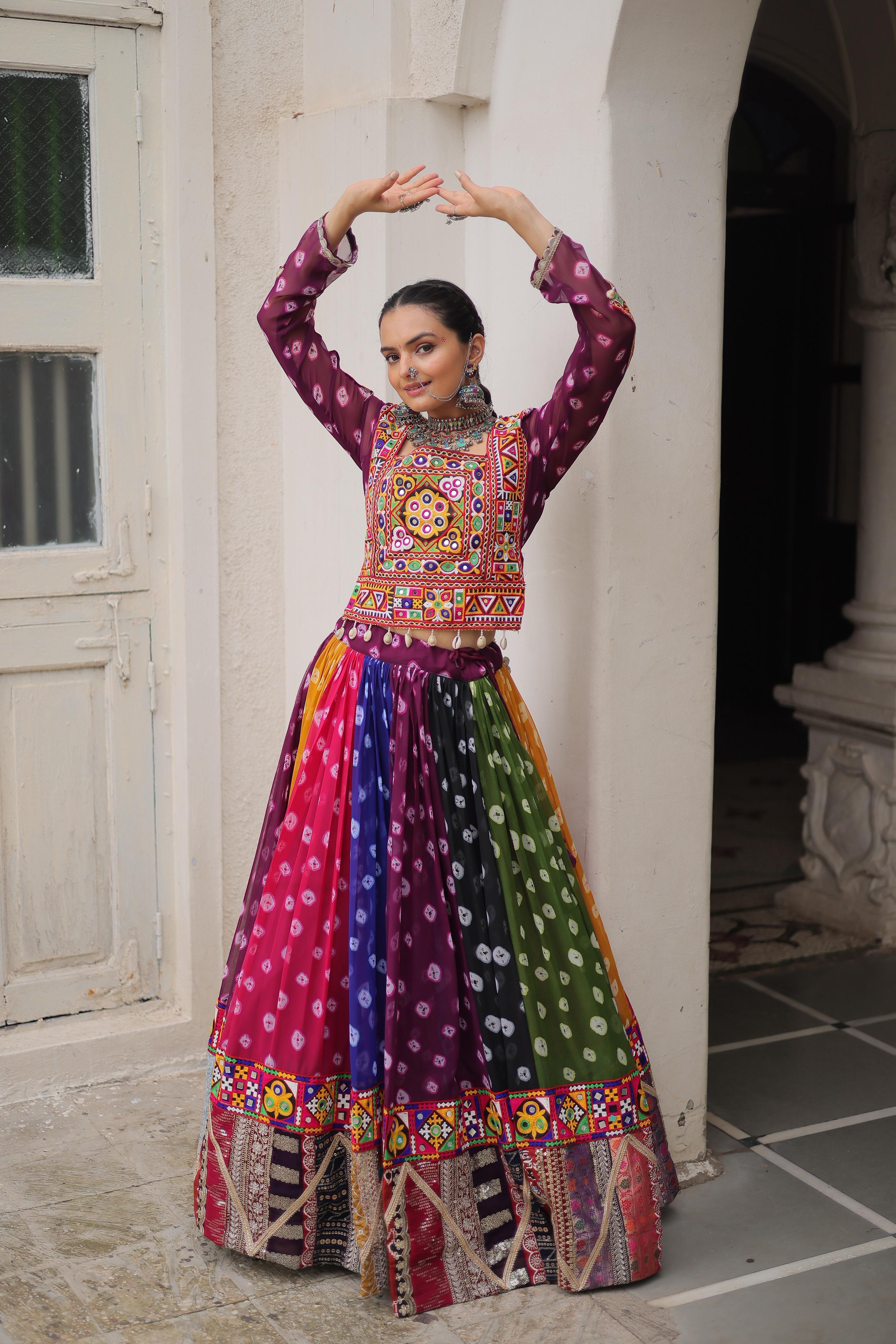 Cotton Printed Multi Colour Readymade Lehenga Choli