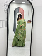 Elegant Fendy Fabric Gown with Dupatta