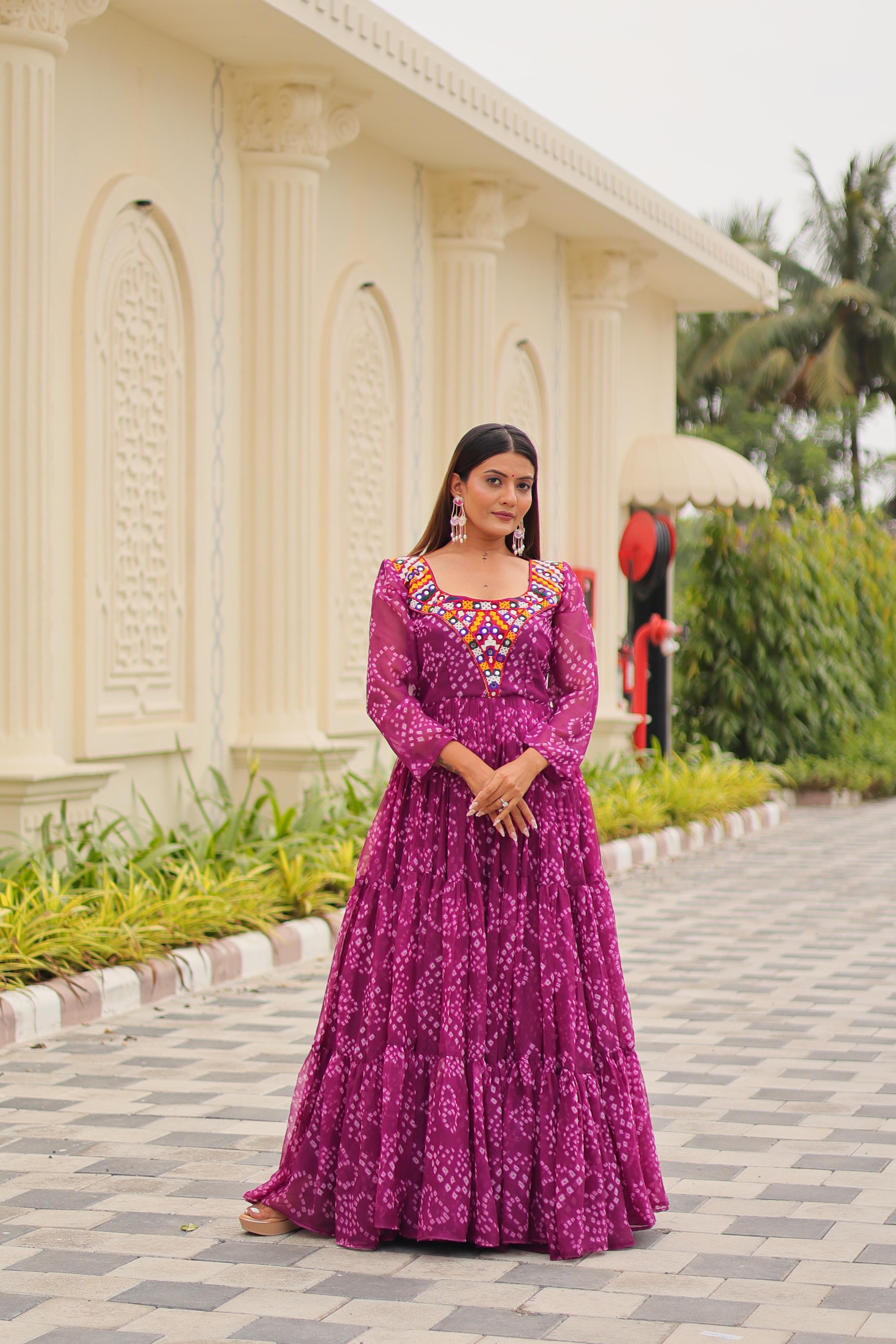 Lavender Gamthi Gown